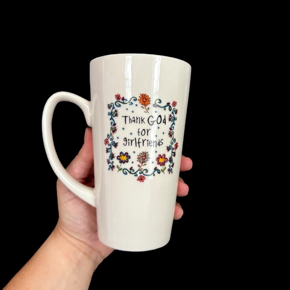 Vintage Natural Life Mug - Thank God for Girlfriends - Picture 3 of 5